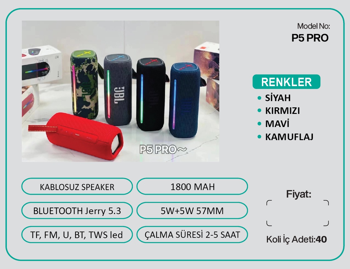 SPEAKER - KIRMIZI-P5 PRO-6705